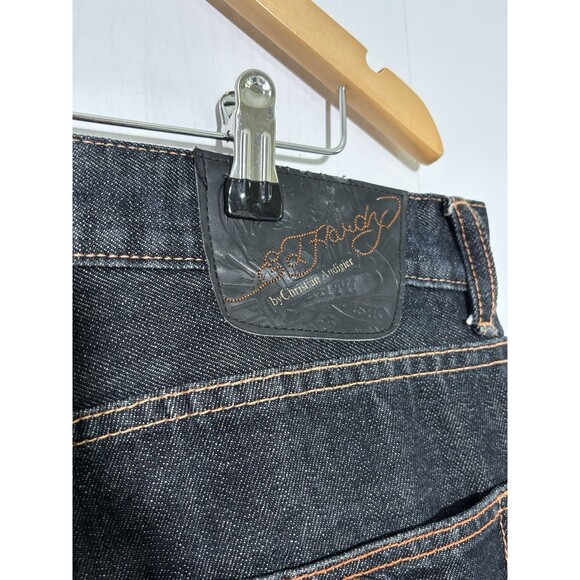 Ed Hardy Jeans Men 38 Death Or Glory Skull Embroidery Y2K Vintage Baggy Straight - Picture 12 of 15